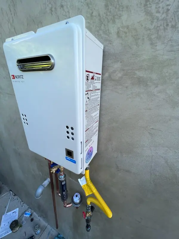 Tankless water heater installation for Whiteland Crest homes